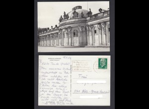Ansichtskarte Potsdam Sanssouci Schloß Sanssouci mit Stempel Die Postleitzahl 