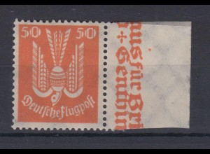 Deutsches Reich 347 x mit Seitenrand Flugpostmarken Holztaube 50 Pf postfrisch