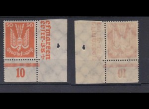 Deutsches Reich 347 x Eckrand rechts unten Flugpostmarken Holztaube 50 Pf **