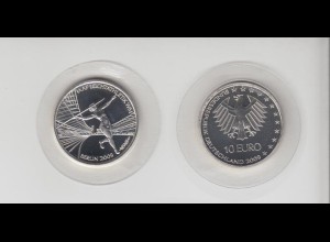 Silbermünze 10 Euro stempelglanz 2009 Leichtathletik WM Berlin 