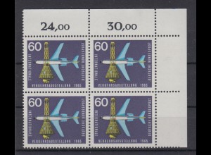 Bund 473 Eckrand rechts oben 4er Block IVA 1969 München 60 Pf postfrisch 