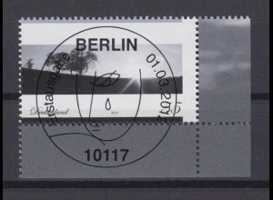 Bund 2920 Eckrand rechts unten Trauermarke Landschaft 55 C ESST Berlin