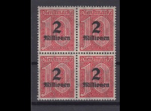 Deutsches Reich Dienst D 97 4er Block 2 Mio M auf 10 Pf postfrisch