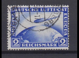 Deutsches Reich 423 Flugpostmarken Garf Zeppelin 2 Mark gestempelt 