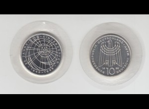 Silbermünze 10 DM 1999 50 Jahre SOS Kinderdörfer Prägeanstalt J stempelglanz