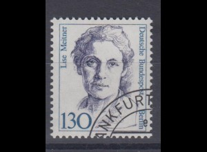 Berlin 812 Einzelmarke Frauen Lise Meitner 130 Pf gestempelt /3 Frankfurt