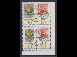 Bund 980-981 Eckrand rechts unten 4er Block Tag der Briefmarke 40 Pf+50 Pf ESST