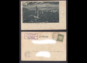 Ansichtskarte Limburg bei Dürkheim Klosterruine Posthilfestelle Limburg 1903
