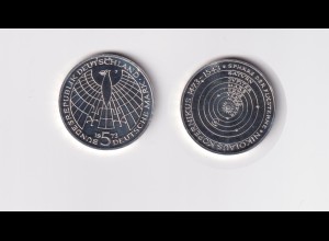 Silbermünze 5 DM 1973 J Nikolaus Kopernikus polierte Platte 