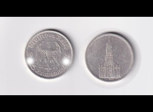 Silbermünze 5 RM Garnisonkirche 1934 D Jäger Nr. 357/1 Ohne Datum