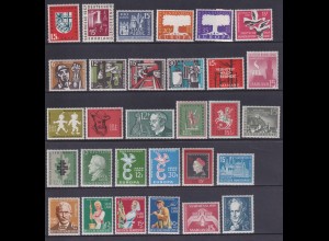 Saarland ex 379-448 aus 1957-1959 30 Werte postfrisch