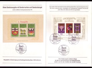 Bund Block 14 Gedenkblatt Bundesgartenschau Bonn 1979 offizielle Sonderausgabe