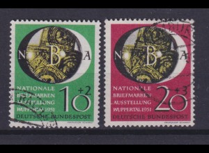Bund 141-142 Nationale Briefmarkenausstellung 10+ 2 Pf + 20+ 3 Pf gestempelt /2