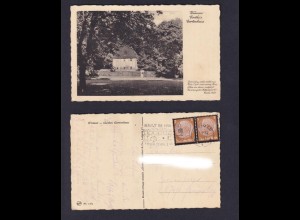 Ansichtskarte Weimar Goethes Gartenhaus mit Stempel Benutzt die Kraftpost