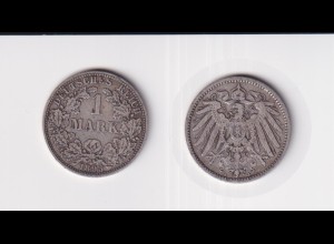 Silbermünze Kaiserreich 1 Mark 1893 A Jäger Nr. 17 /24