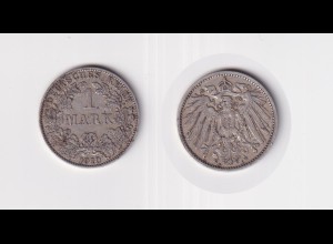 Silbermünze Kaiserreich 1 Mark 1910 A Jäger Nr. 17 /62