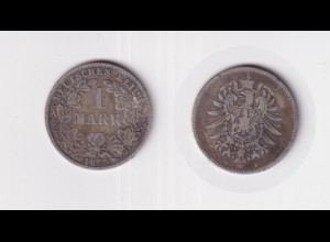 Silbermünze Kaiserreich 1 Mark 1875 B Jäger Nr. 9 /8a