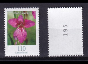 Bund 3471 RM mit ungerader Nr. Wild Gladiole 110 C postfrisch