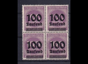 Deutsches Reich 331 b 4er Block Ziffern im Kreis 1 Mrd auf 100 Mio M postfrisch