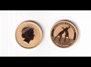 Goldmünze Australien Känguru 1/10 OZ 15 Dollar 2010 in Kapsel