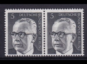 Berlin 359 waagerechtes Paar Dr. Gustav Heinemann 5 Pf postfrisch