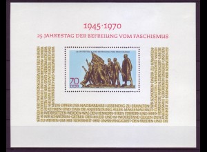 DDR Block 32 25. Jahrestag der Befreiung vom Faschismus 70 Pf postfrisch