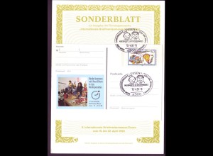 Bund 1415 Sonderblatt 8. Internatinale Briefmarkenmesse Essen 1990