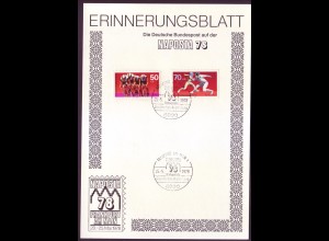 Sonderblatt Berlin Mi.Nr. 567-568 NAPOSTA `78 Frankfurt a.Main 