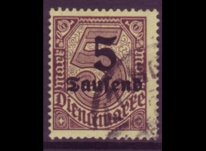 Deutsches Reich Dienst D 89 Einzelmarke 5 Tsd (M) auf 5 M gestempelt /3