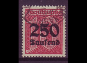 Deutsches Reich Dienst D 93 Einzelmarke 250 Tsd auf 10 Pf gestempelt Osnabrück