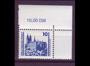 DDR 3344 Eckrand rechts oben Bauwerke 10 Pf postfrisch 