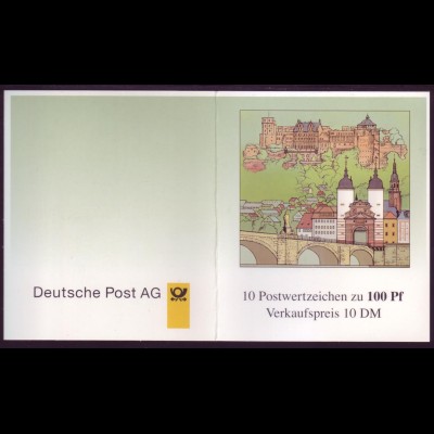 Bund Markenheftchen 33 800 Jahre Heidelberg 1996 postfrisch