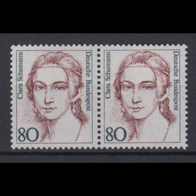 Bund 1305 waagerechtes Paar Frauen der deutschen Geschichte 80 Pf postfrisch