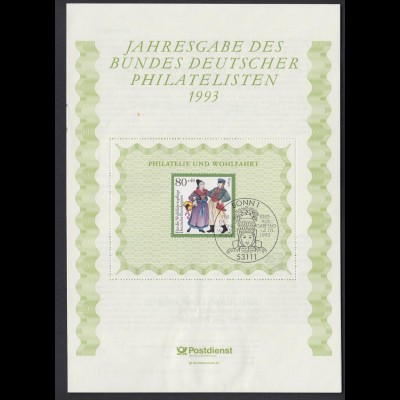 Bund 1696 Jahresgabe BDPH Deutsche Trachten 1993 ESST