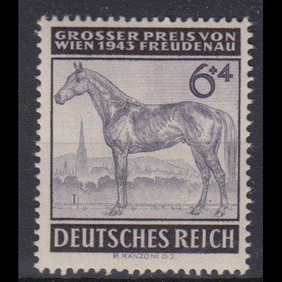 Deutsches Reich 857 Großer Preis von Wien 6+ 4 Pf postfrisch