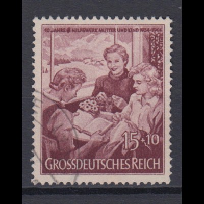 Deutsches Reich 872 10 Jahre Hilfswerk Mutter/Kind 15+ 10 Pf gestempelt /2