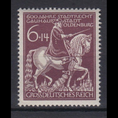 Deutsches Reich 907 Verleihung der Stadtrechte an Oldenburg 6+ 14 Pf postfrisch
