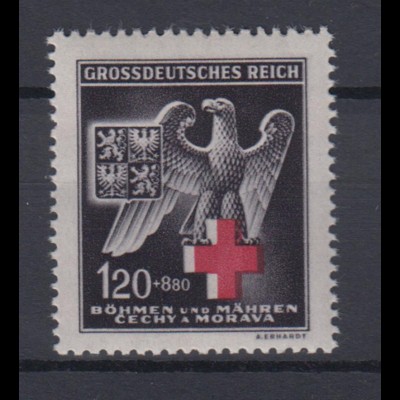 Böhmen + Mähren 132 Rotes Kreuz 120 H + 880 H postfrisch