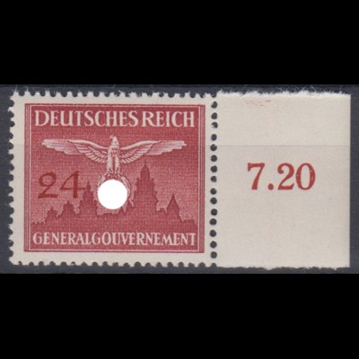 Generalgouvernement 31 Dienstmarke mit Seitenrand 24 Gr postfrisch /2