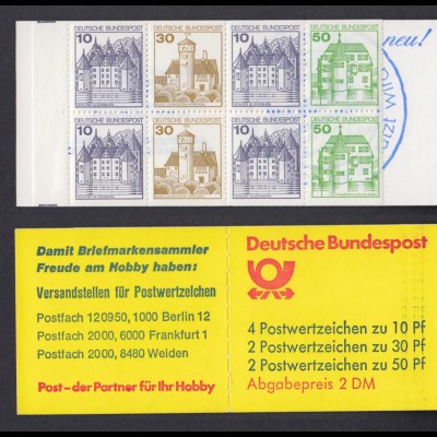 Bund Markenheftchen 22 I t Burgen + Schlösser 1981 postfrisch 
