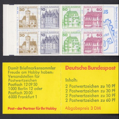 Bund Markenheftchen 23a Burgen + Schlösser 1980 postfrisch 