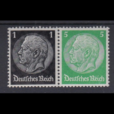 Deutsches Reich 512/515 Zusammendruck W 71 Hindenburg 1 Pf + 5 Pf postfrisch