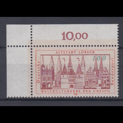 Bund 1447 Eckrand links oben UNESCO Welterbe 100 Pf postfrsich