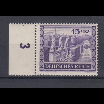 Deutsches Reich 805 mit Seitenrand Wiener Messe 15+ 10 Pf postfrisch