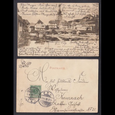 Ansichtskarte Gruss aus Kreuznach gestempelt 1899