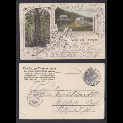 Ansichtskarte Gruss aus Rengsdorf Luftkurort Im kühlen Grund 1904