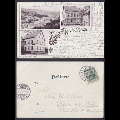 Ansichtskarte Gruss aus Meckenhaupt Mehrbildkarte gestempelt Kirn 1903