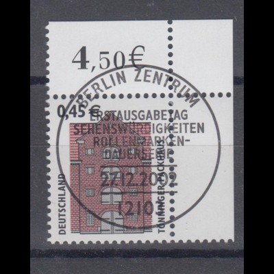 Bund 2299 Eckrand rechts oben SWK 45 Cent mit ESST Berlin