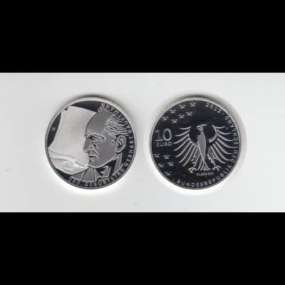 Silbermünze 10 Euro spiegelglanz 2012 Gerhard Hauptmann