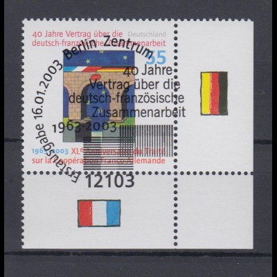 Bund 2311 Eckrand rechts unten deutsch französische Zusammenarbeit ESST Berlin
